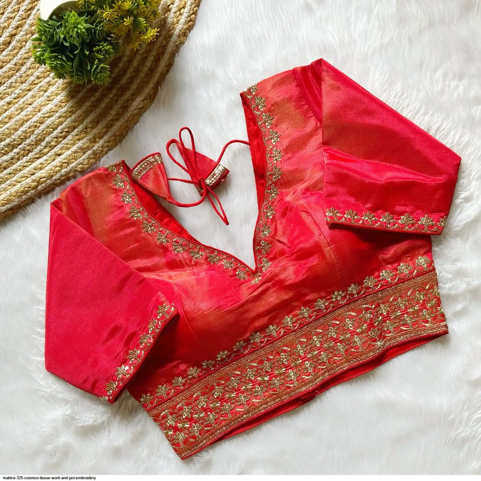 MAHIRA 325 COSMOS TISSUE WORK AND JARI EMBROIDERY 11