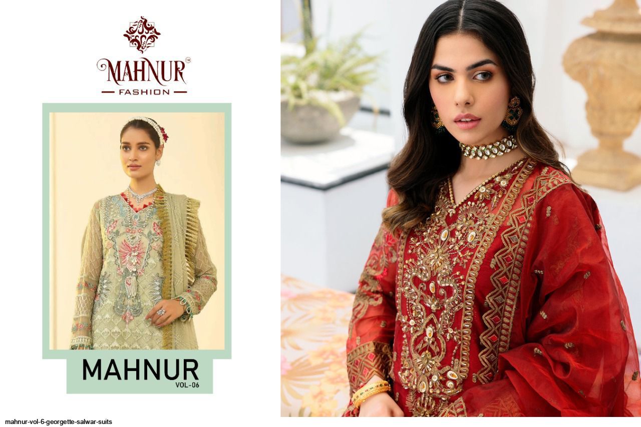 MAHNUR vol 6 georgette salwar suits