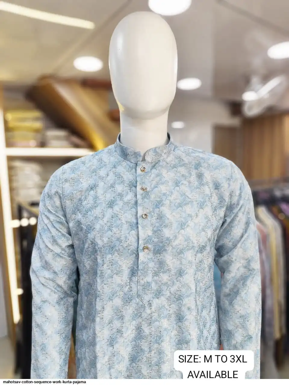 MAHOTSAV COTTON SEQUENCE WORK KURTA PAJAMA D