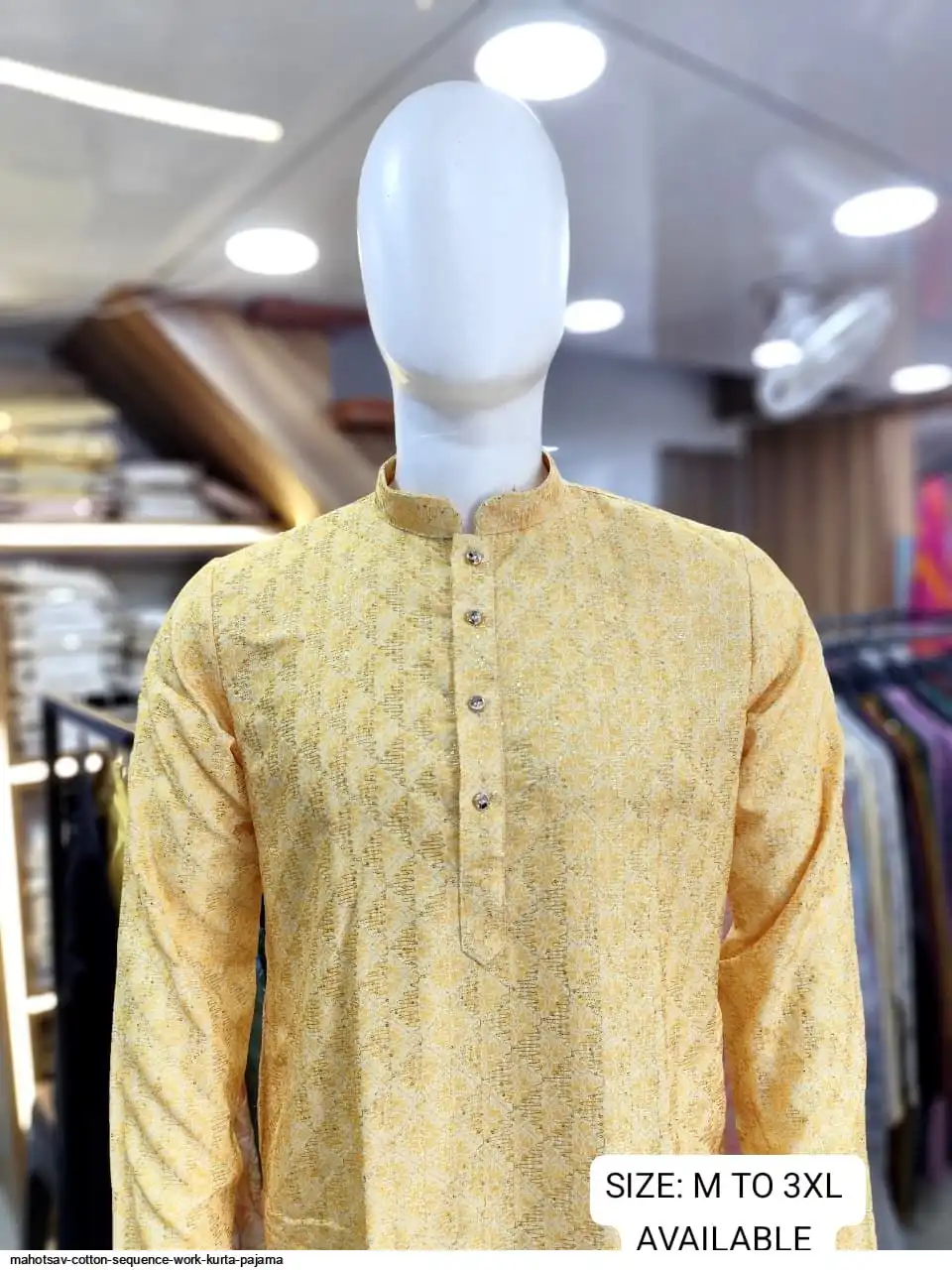 MAHOTSAV COTTON SEQUENCE WORK KURTA PAJAMA C