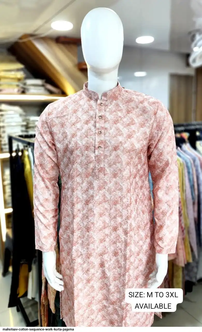 MAHOTSAV COTTON SEQUENCE WORK KURTA PAJAMA F