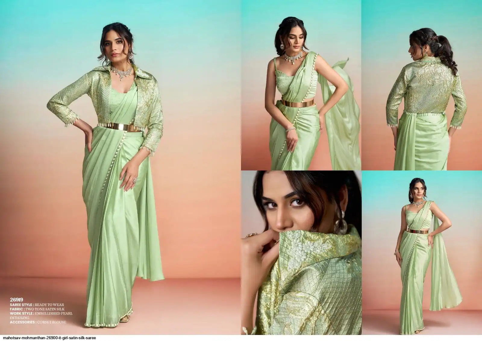 MAHOTSAV MOHMANTHAN 26900 IT GIRL SATIN SILK SAREE 26919