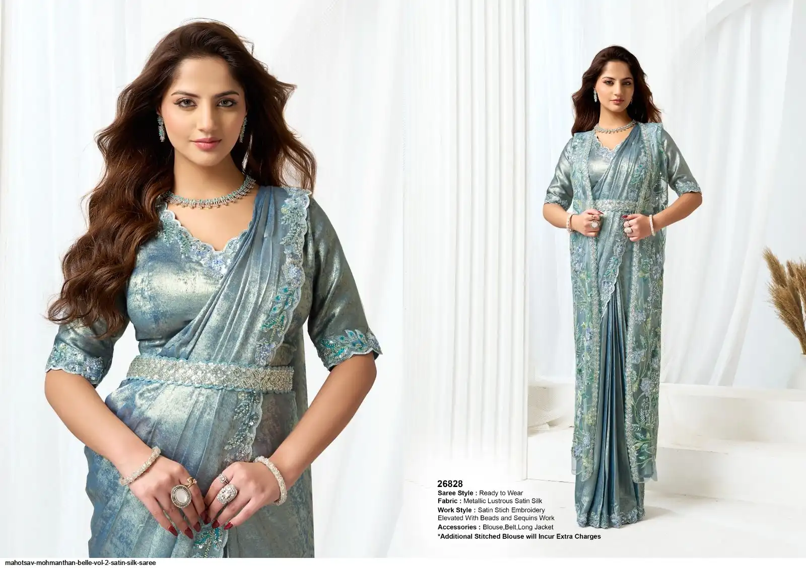 MAHOTSAV MOHMANTHAN BELLE VOL 2 SATIN SILK SAREE 26828