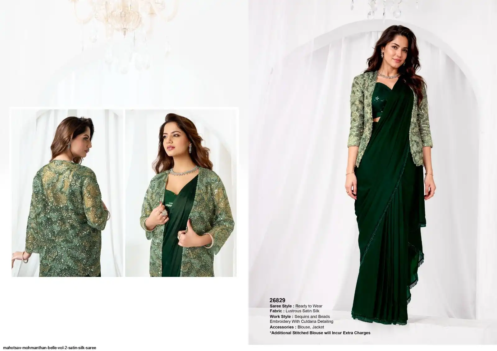 MAHOTSAV MOHMANTHAN BELLE VOL 2 SATIN SILK SAREE 26829