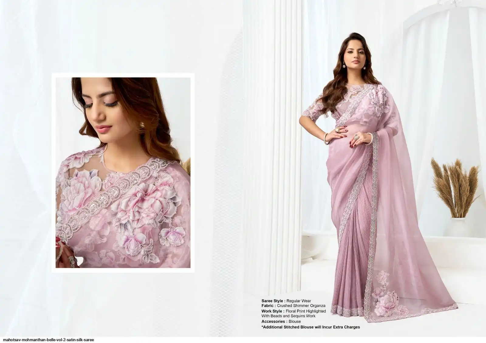 MAHOTSAV MOHMANTHAN BELLE VOL 2 SATIN SILK SAREE 26830