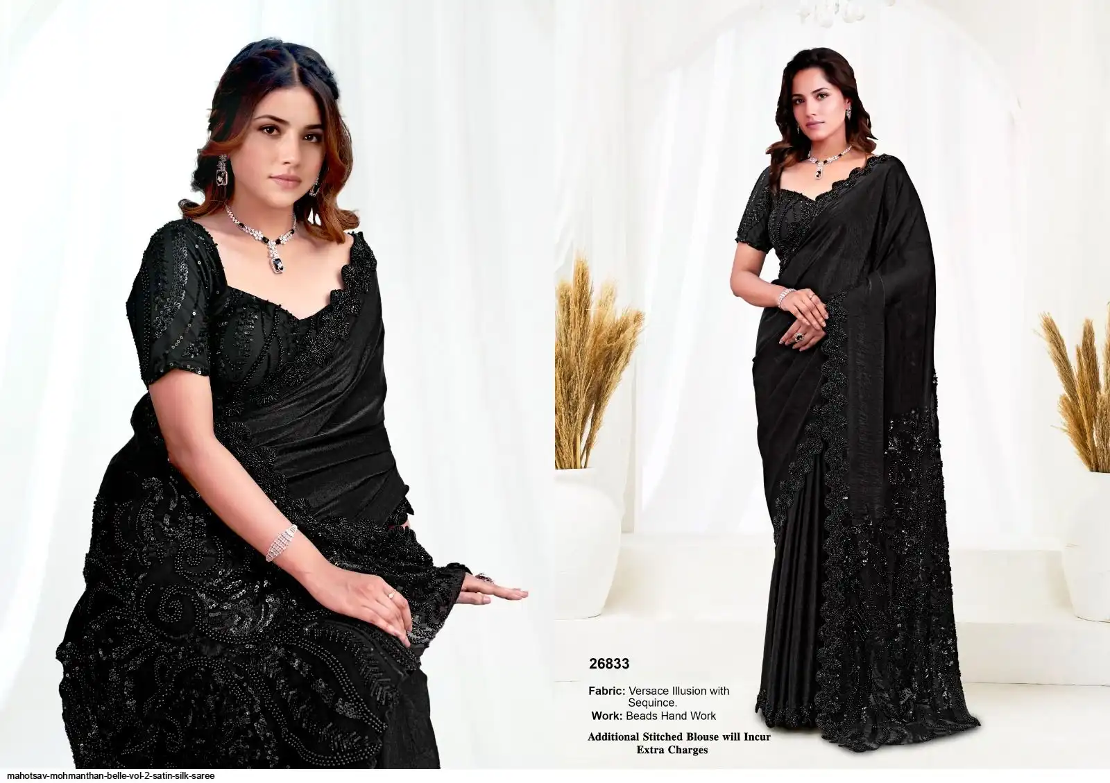 MAHOTSAV MOHMANTHAN BELLE VOL 2 SATIN SILK SAREE 26833