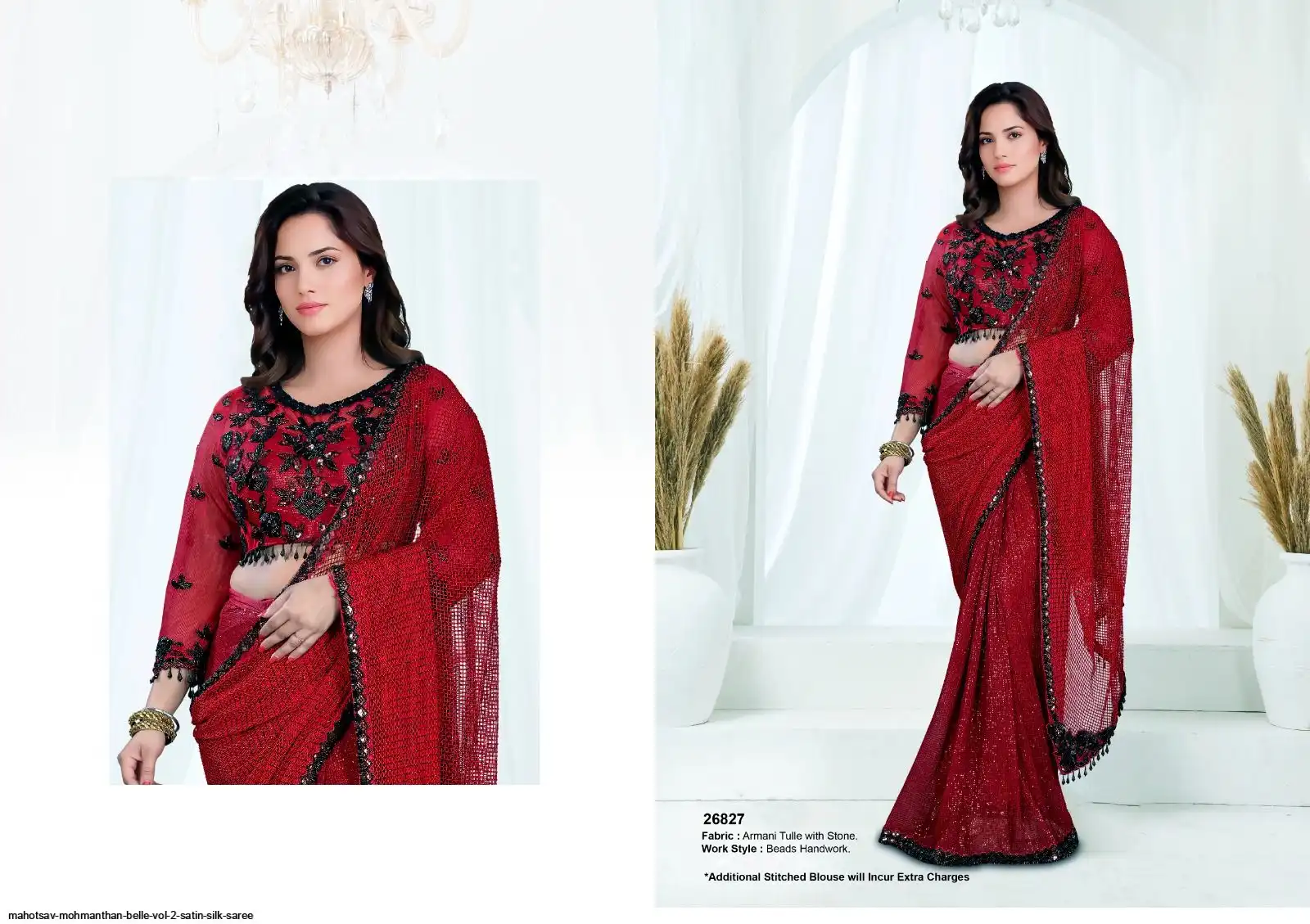 MAHOTSAV MOHMANTHAN BELLE VOL 2 SATIN SILK SAREE 26827