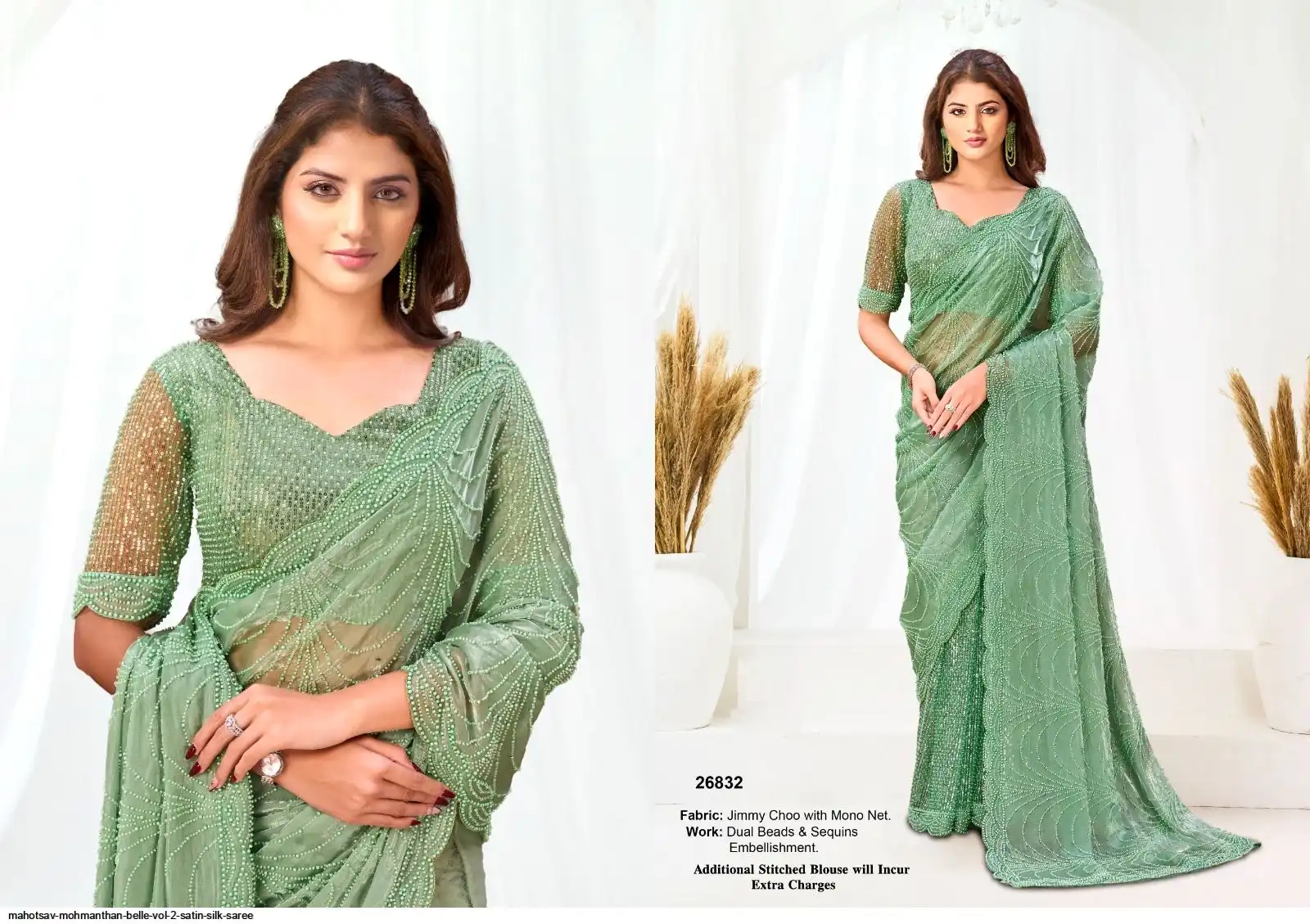 MAHOTSAV MOHMANTHAN BELLE VOL 2 SATIN SILK SAREE 26832