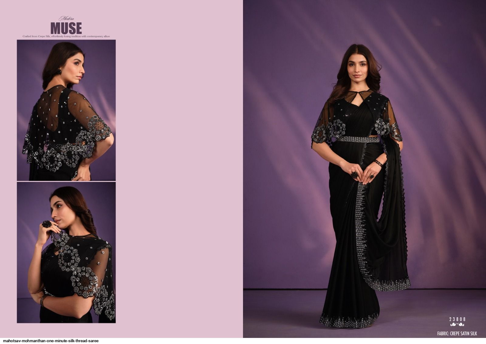 MAHOTSAV MOHMANTHAN ONE MINUTE SILK THREAD SAREE 23808