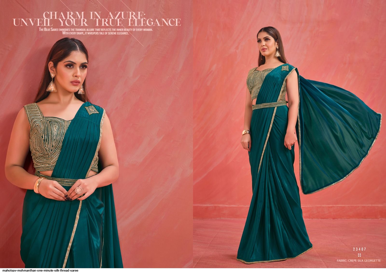 MAHOTSAV MOHMANTHAN ONE MINUTE SILK THREAD SAREE 23407