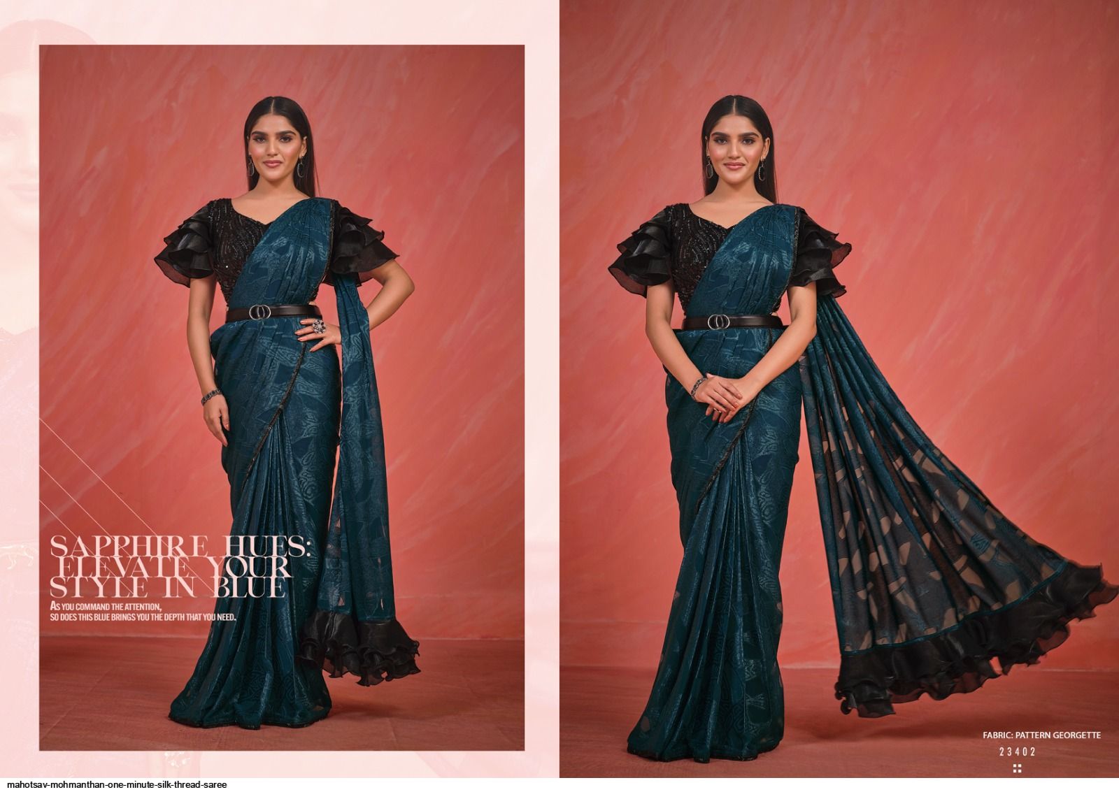 MAHOTSAV MOHMANTHAN ONE MINUTE SILK THREAD SAREE 23402