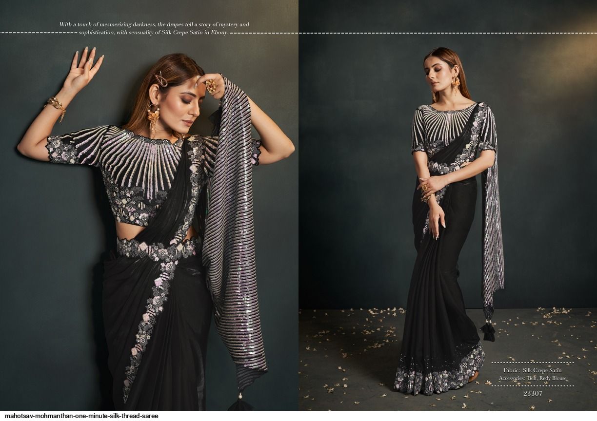 MAHOTSAV MOHMANTHAN ONE MINUTE SILK THREAD SAREE 23307