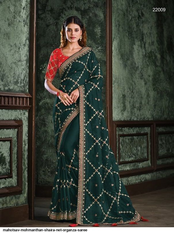 Mahotsav MOHMANTHAN SHAIRA net organza saree