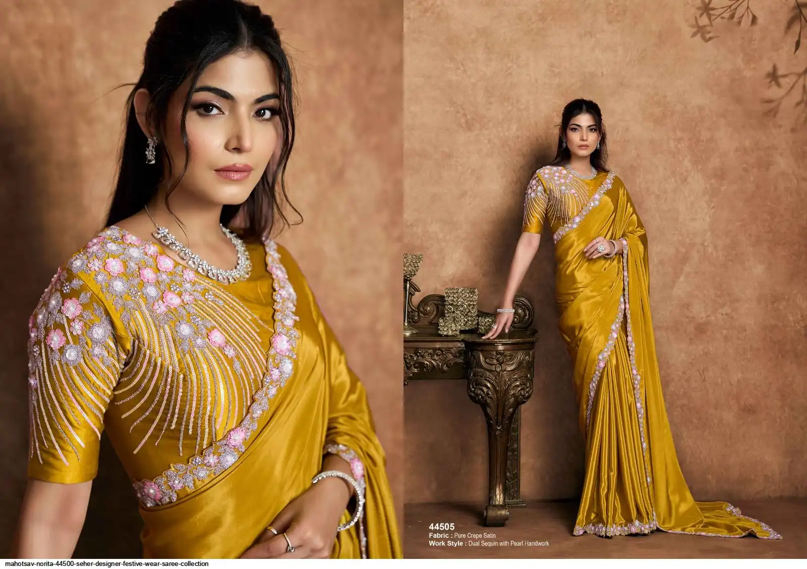 MAHOTSAV NORITA 44500 SEHER DESIGNER FESTIVE WEAR SAREE COLLECTION 44505