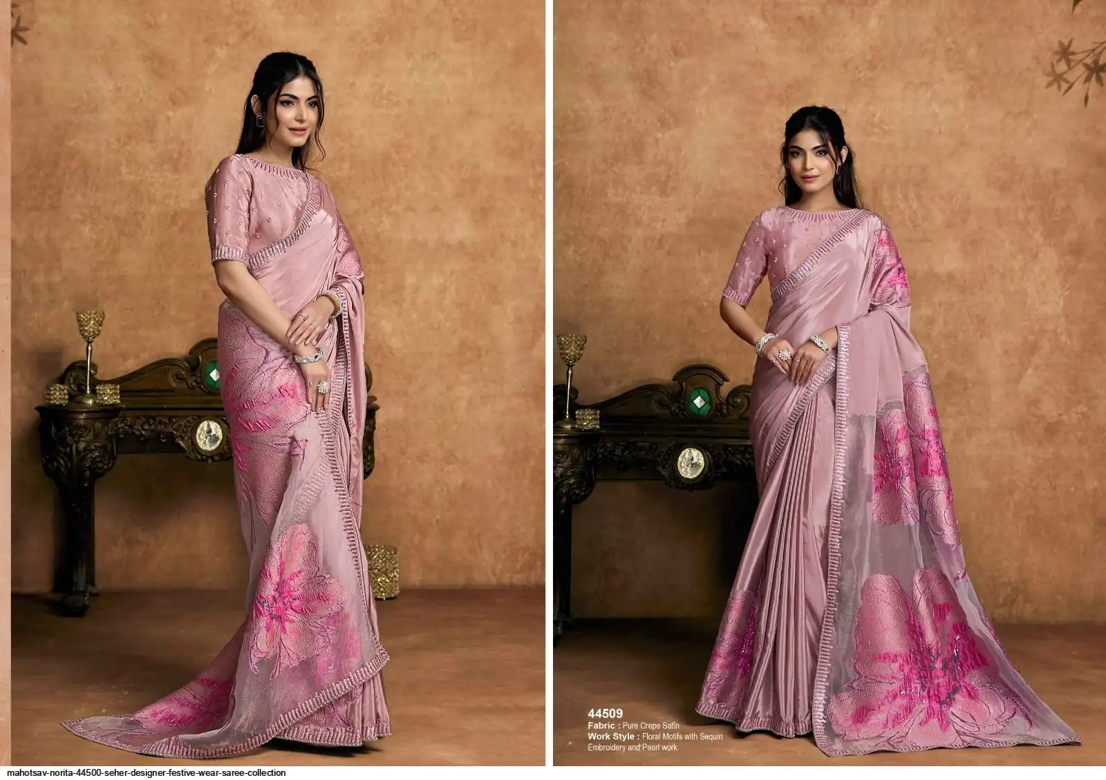 MAHOTSAV NORITA 44500 SEHER DESIGNER FESTIVE WEAR SAREE COLLECTION 44509