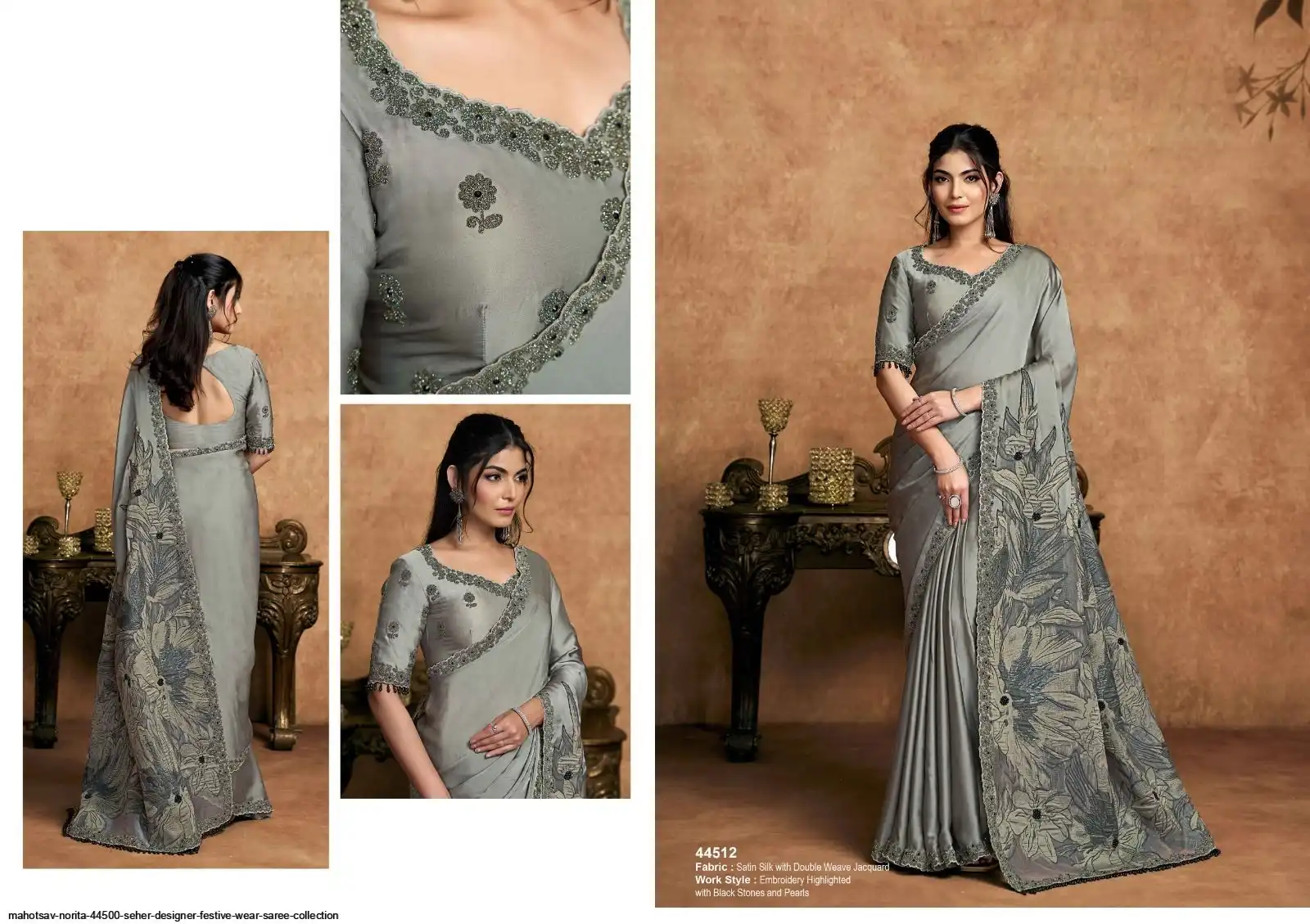 MAHOTSAV NORITA 44500 SEHER DESIGNER FESTIVE WEAR SAREE COLLECTION 44512
