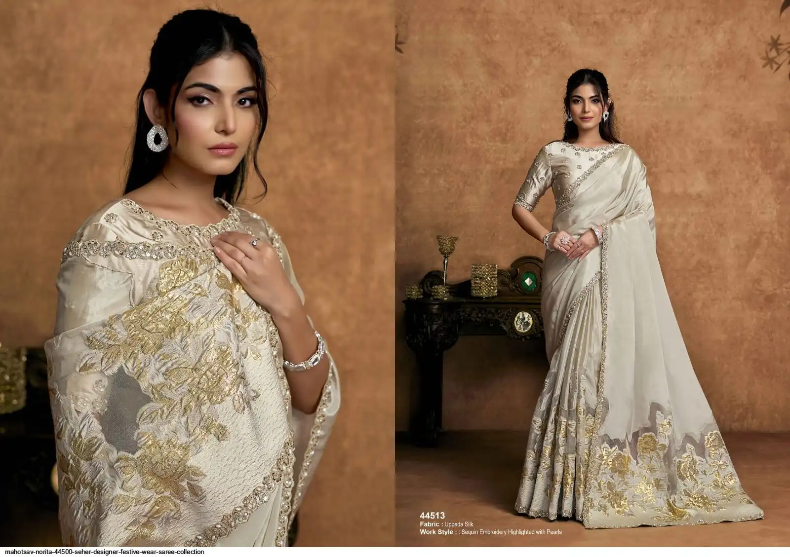 MAHOTSAV NORITA 44500 SEHER DESIGNER FESTIVE WEAR SAREE COLLECTION 44513