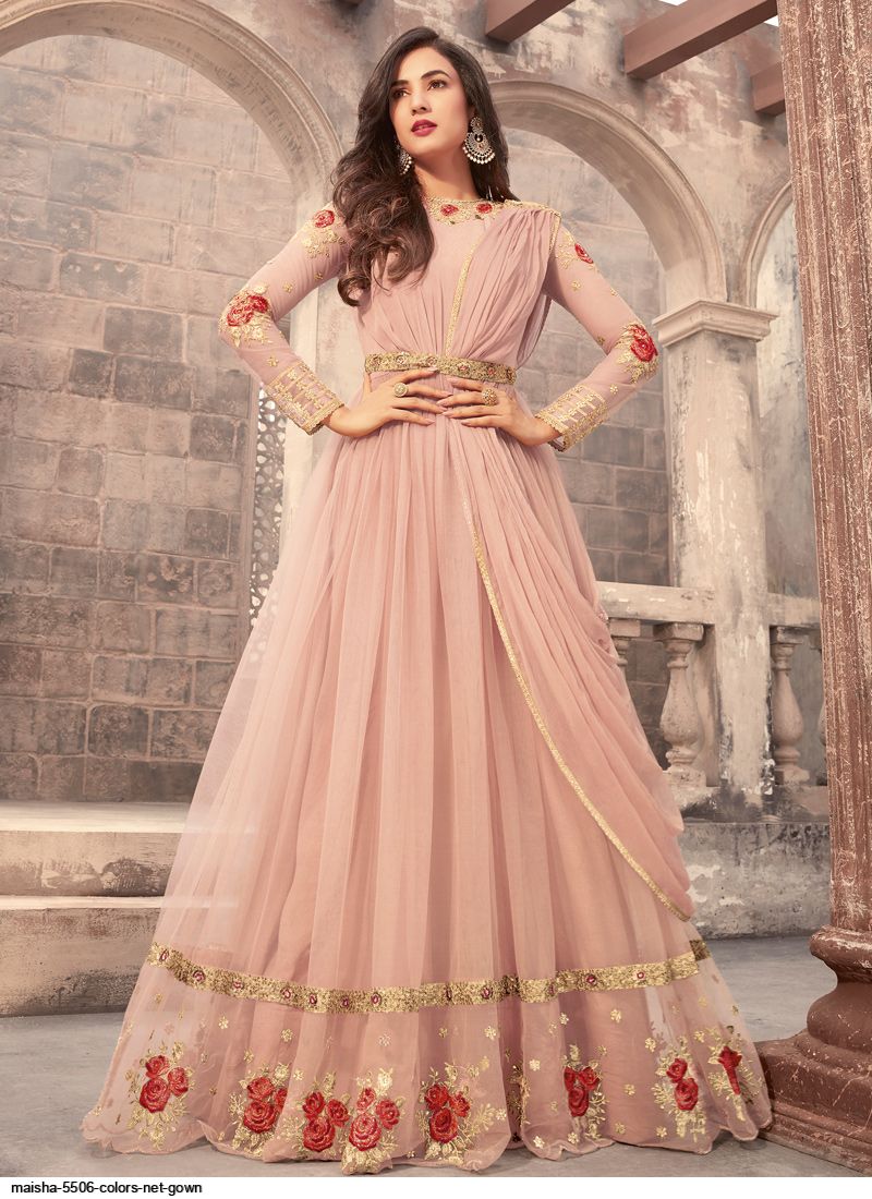 BubbleGum Pink Net Gown