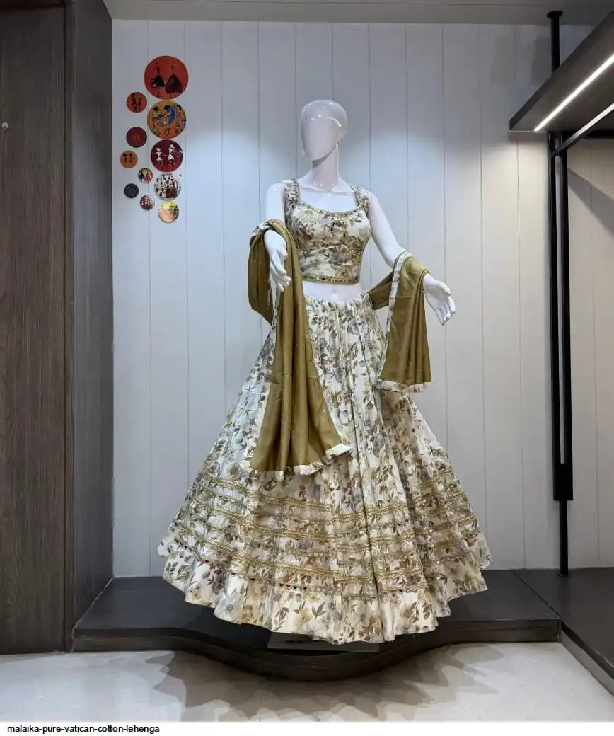 MALAIKA PURE VATICAN COTTON LEHENGA 1