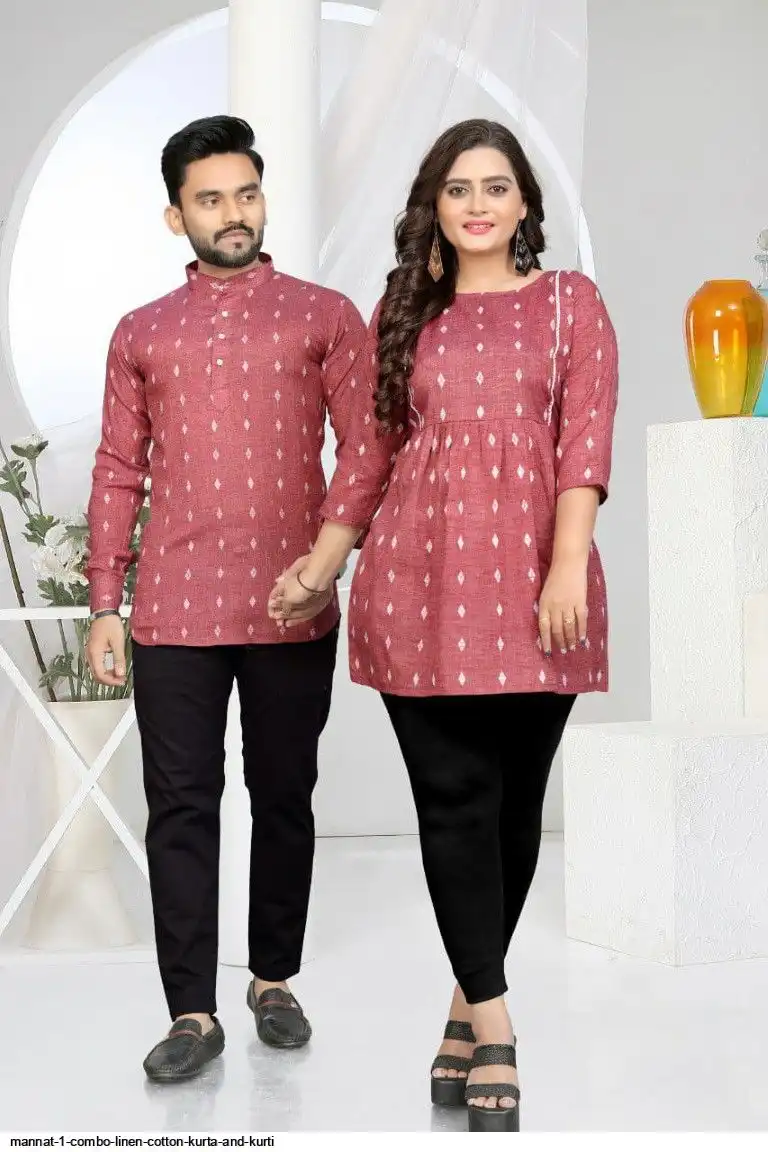 MANNAT 1 COMBO LINEN COTTON KURTA AND KURTI A