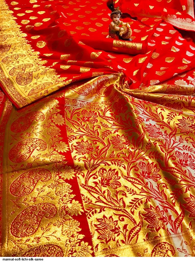 MANNAT SOFT LICHI SILK SAREE D