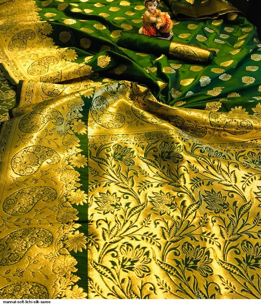 MANNAT SOFT LICHI SILK SAREE F