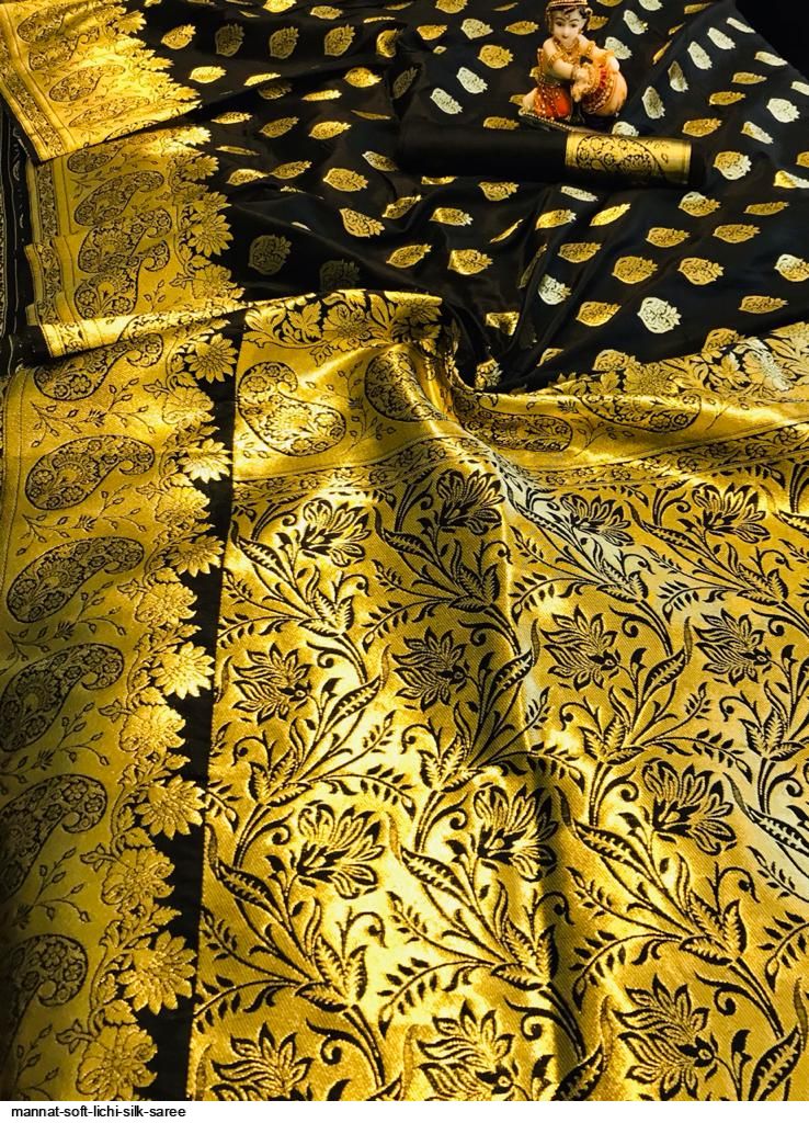 MANNAT SOFT LICHI SILK SAREE E