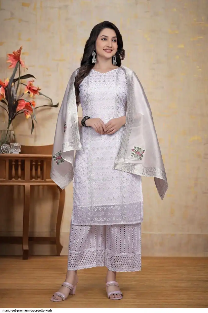 MANU SET PREMIUM GEORGETTE KURTI B