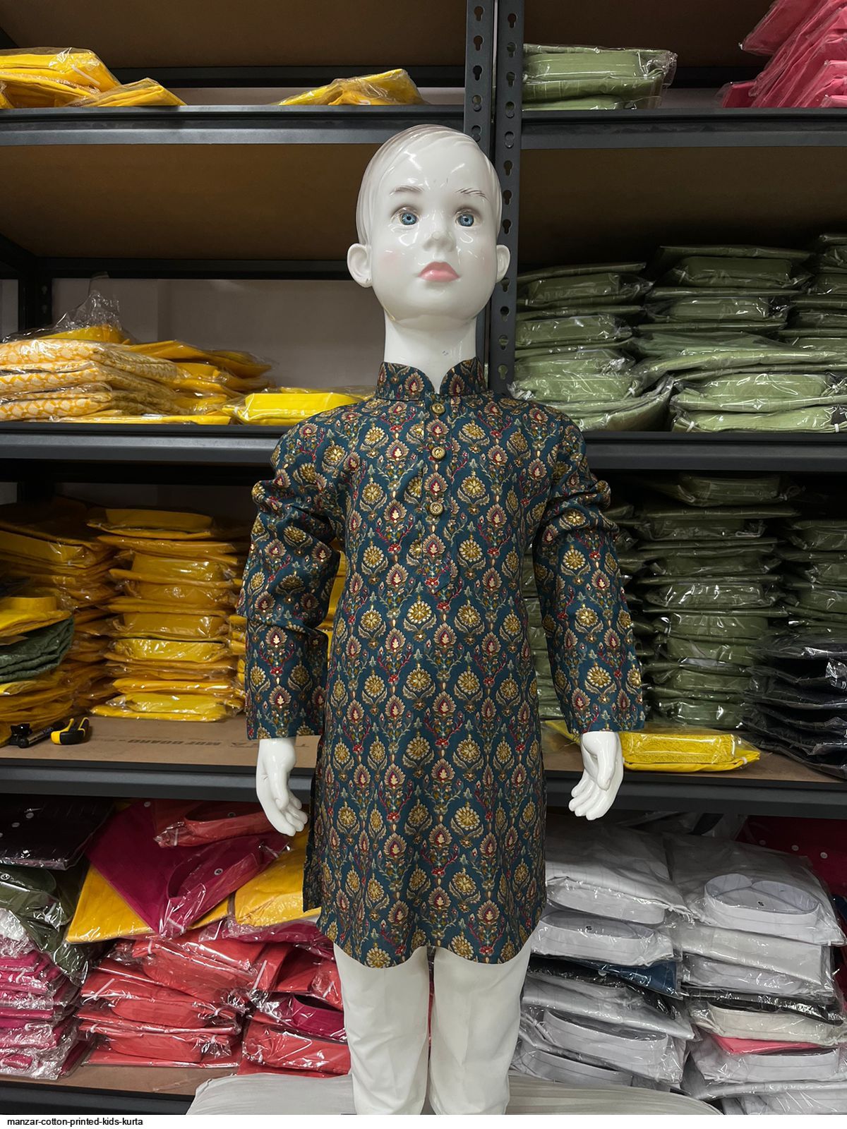 Manzar Rind MANZAR COTTON PRINTED KIDS KURTA