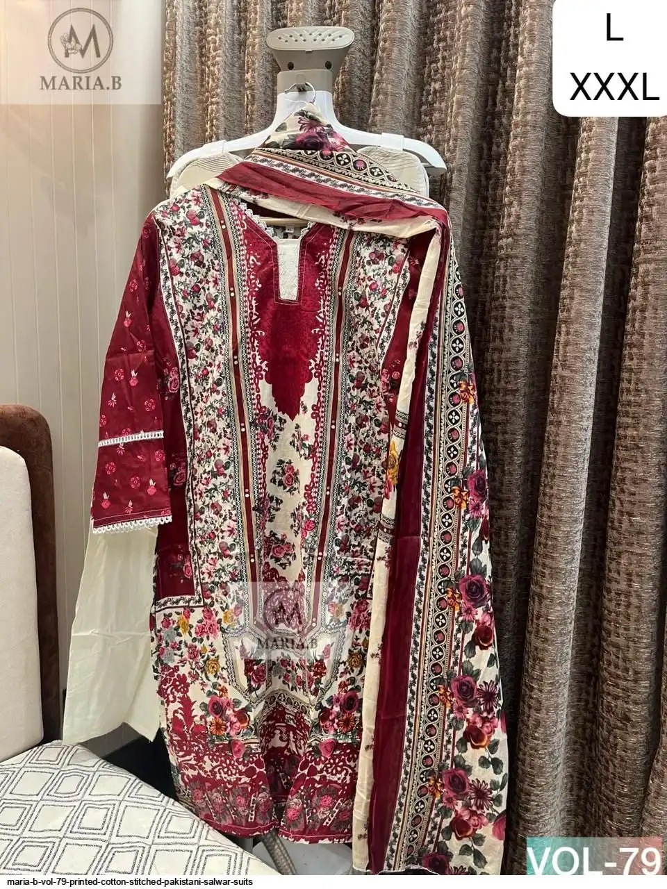 MARIA B VOL 79 PRINTED COTTON STITCHED PAKISTANI SALWAR SUITS 5