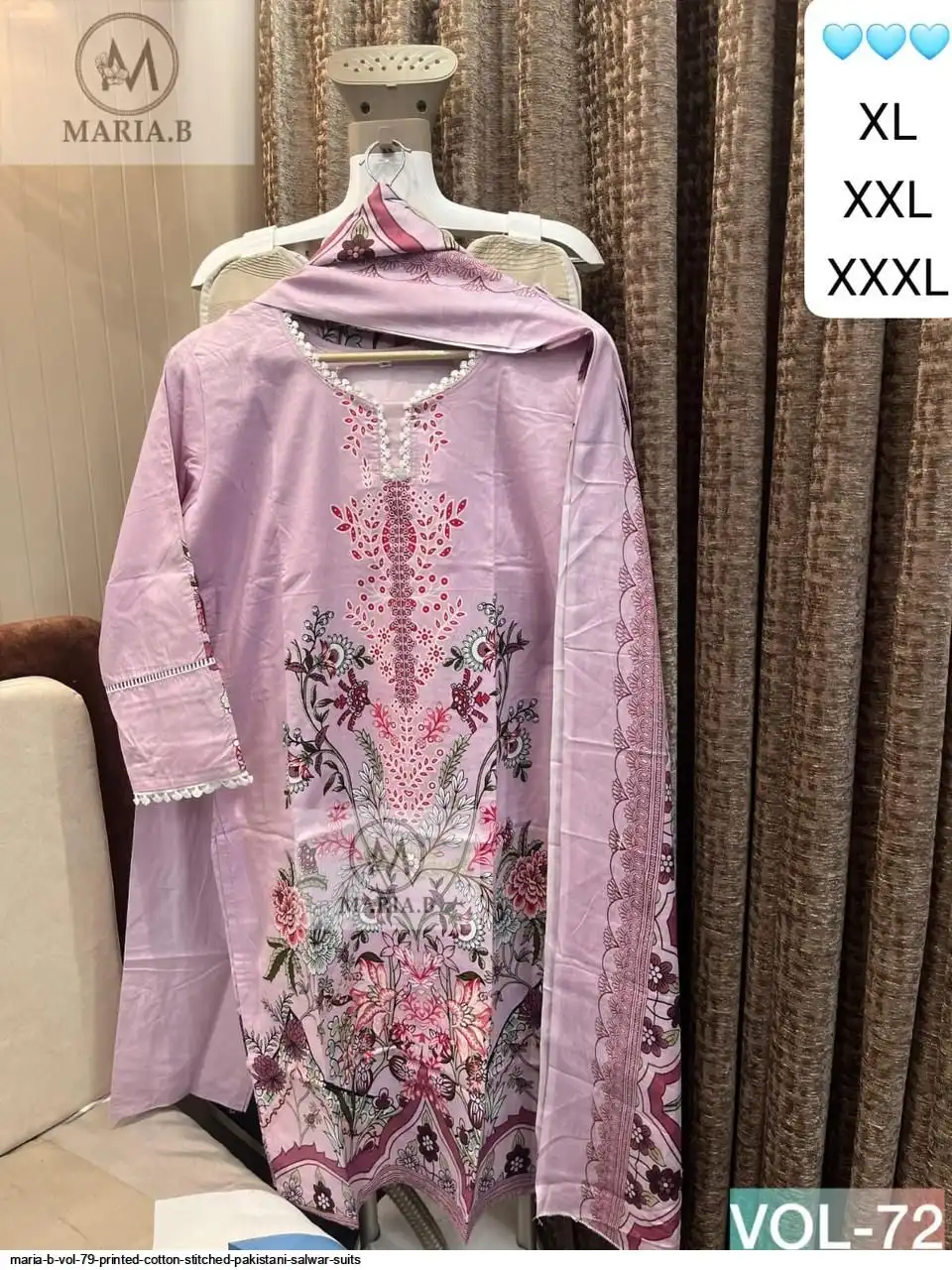MARIA B VOL 79 PRINTED COTTON STITCHED PAKISTANI SALWAR SUITS 6