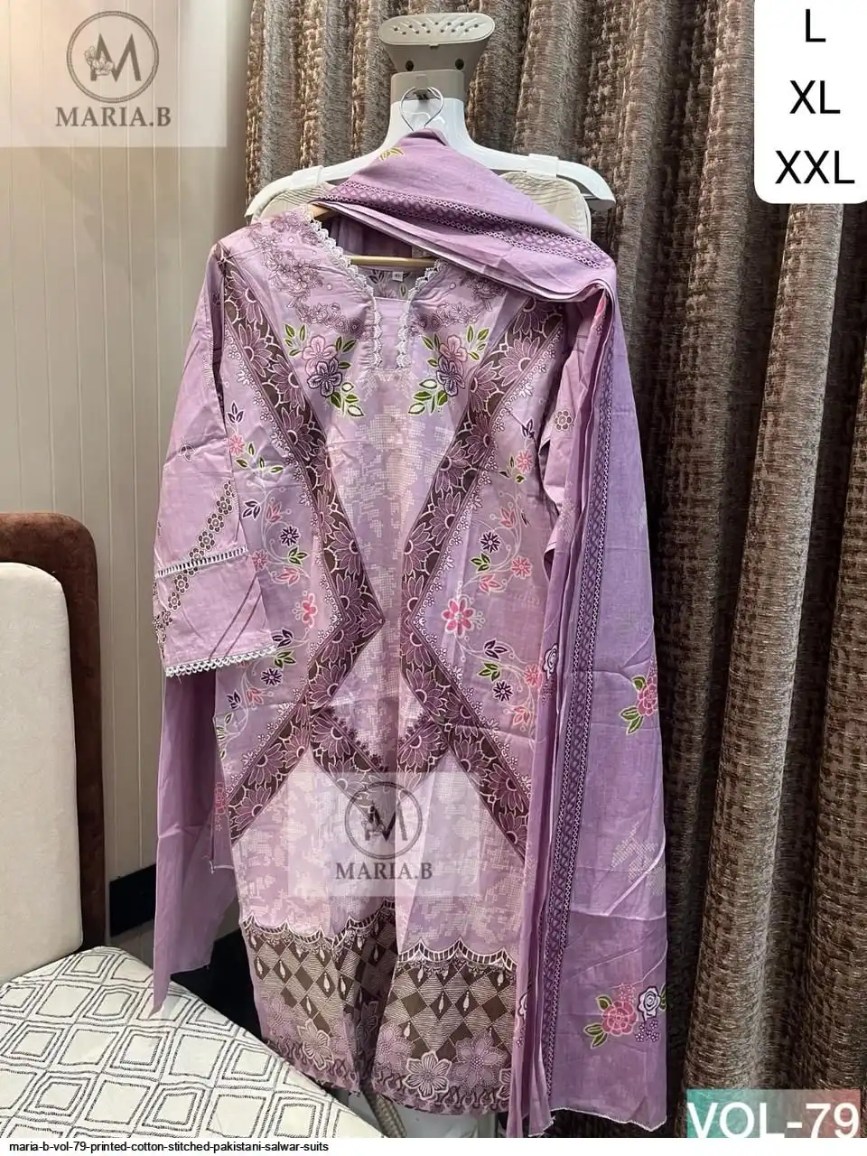 MARIA B VOL 79 PRINTED COTTON STITCHED PAKISTANI SALWAR SUITS 9