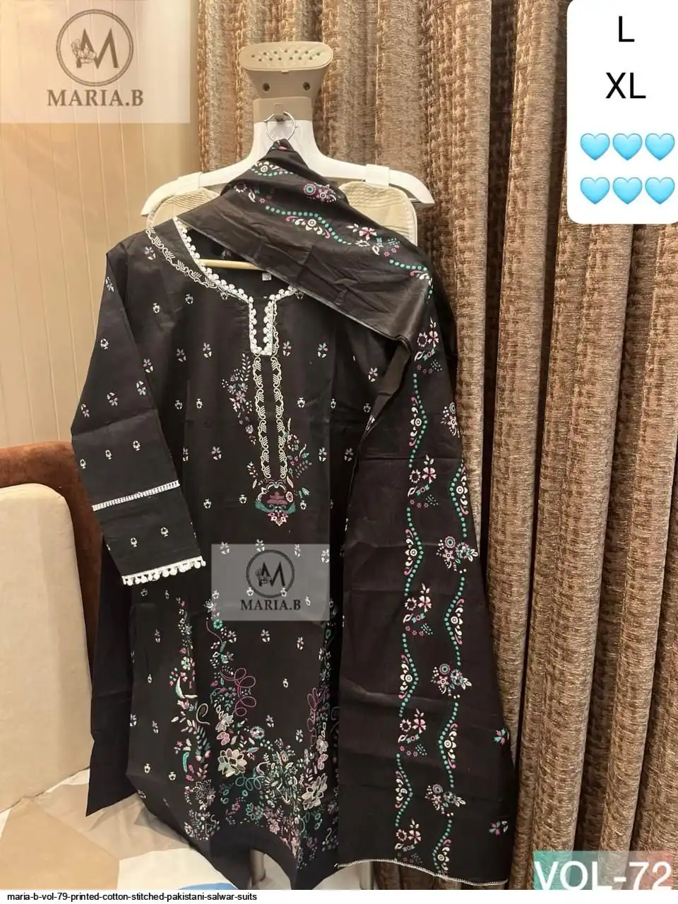 MARIA B VOL 79 PRINTED COTTON STITCHED PAKISTANI SALWAR SUITS 12