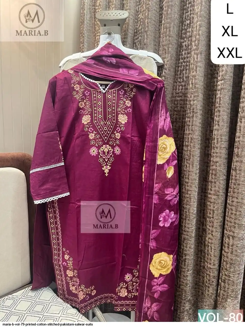 MARIA B VOL 79 PRINTED COTTON STITCHED PAKISTANI SALWAR SUITS 14