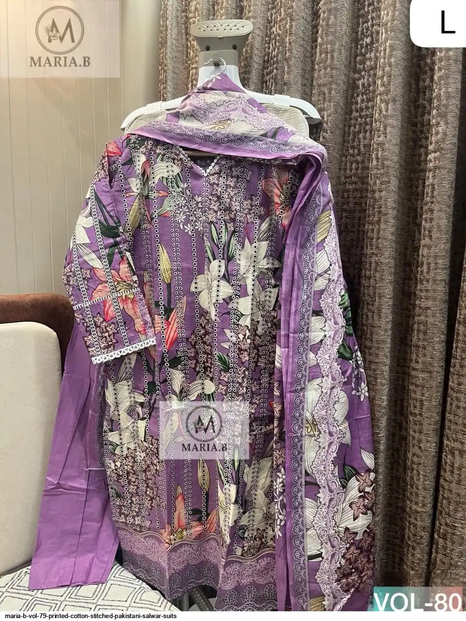 MARIA B VOL 79 PRINTED COTTON STITCHED PAKISTANI SALWAR SUITS 15