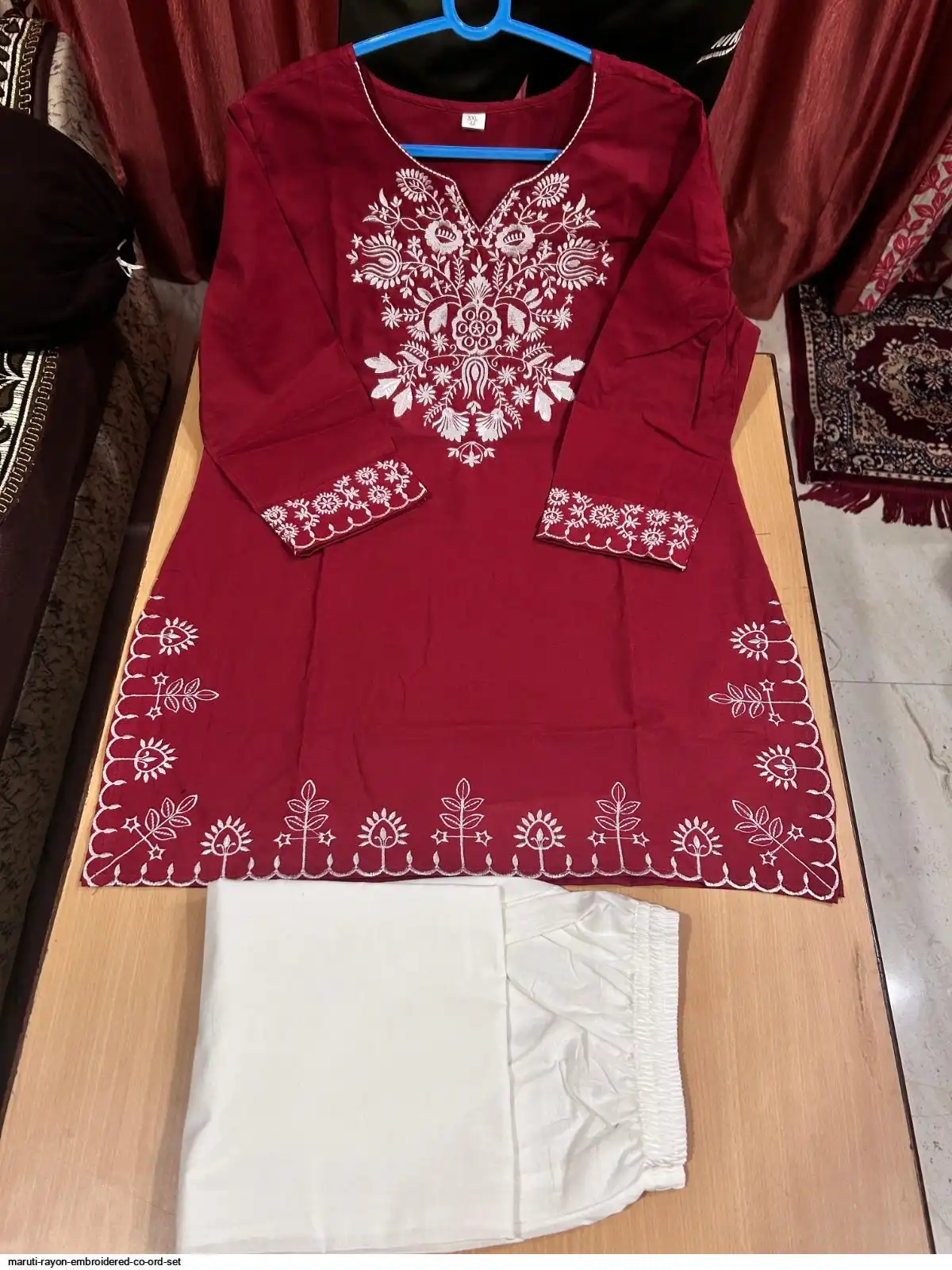 MARUTI RAYON EMBROIDERED CO ORD SET B