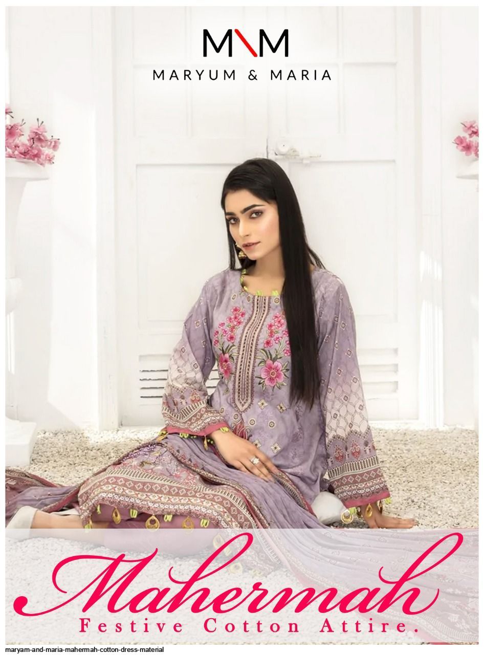 MARYAM AND MARIA MAHERMAH COTTON DRESS MATERIAL