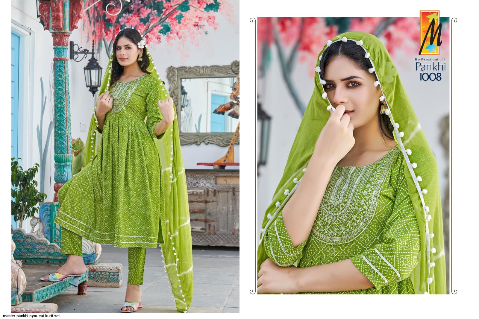 MASTER PANKHI NYRA CUT KURTI SET