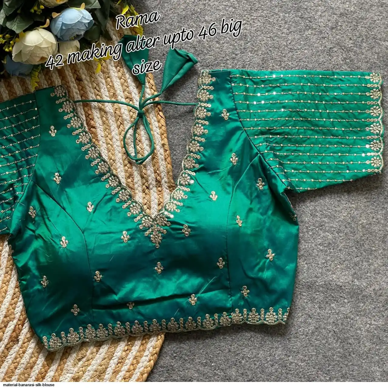 MATERIAL BANARASI SILK BLOUSE 4