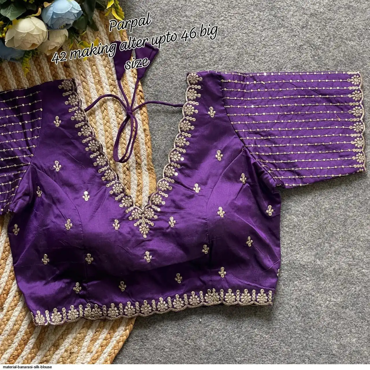 MATERIAL BANARASI SILK BLOUSE 3