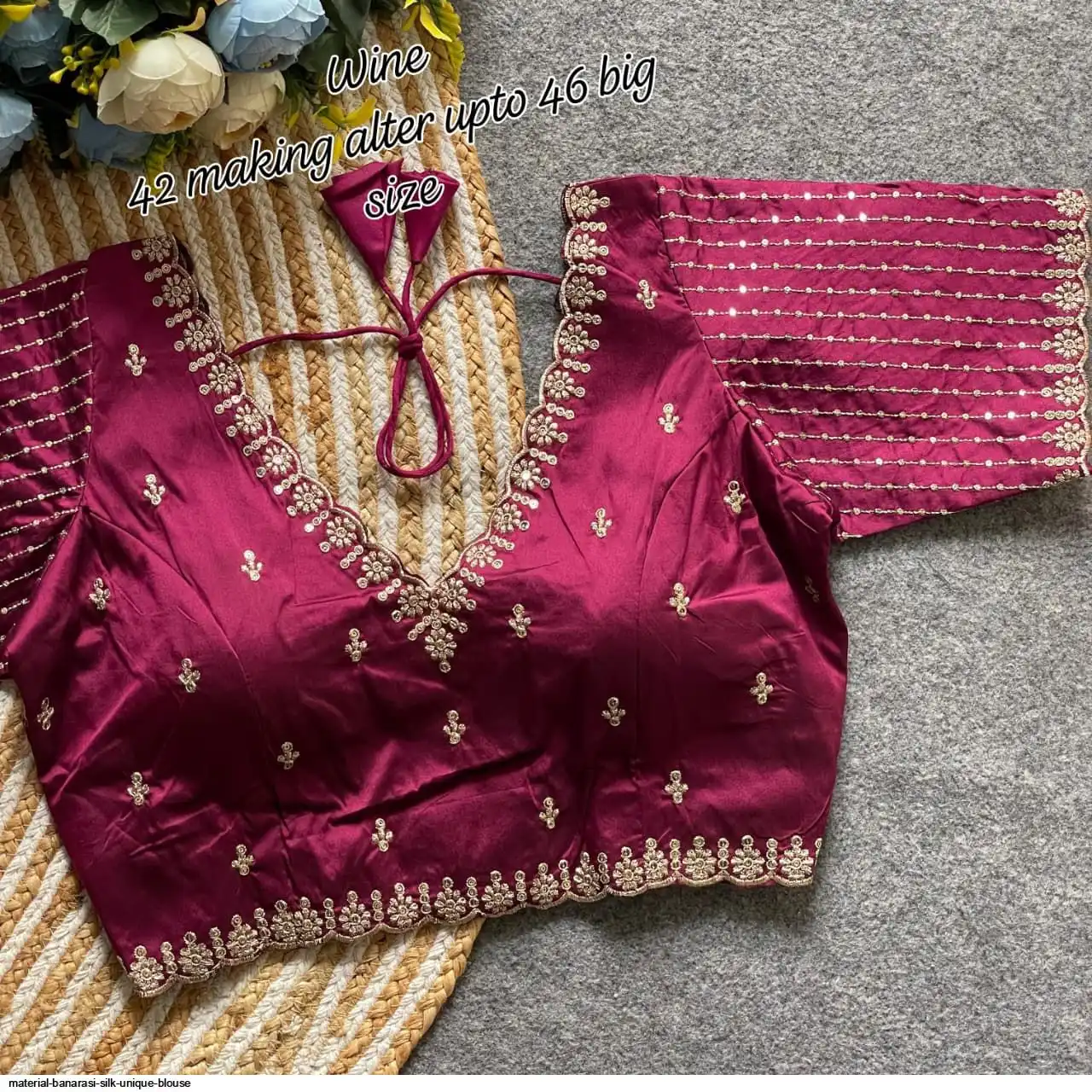 MATERIAL BANARASI SILK UNIQUE BLOUSE 4