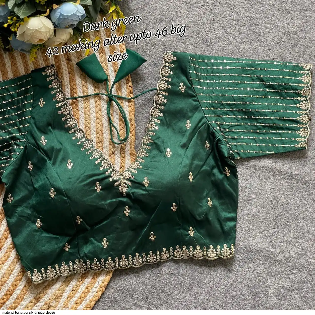 MATERIAL BANARASI SILK UNIQUE BLOUSE 1