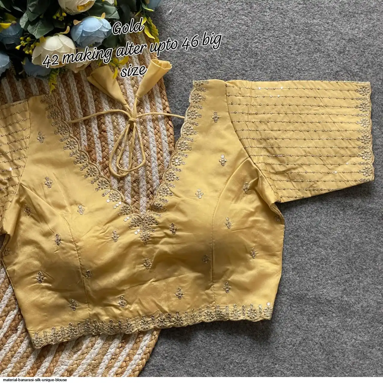MATERIAL BANARASI SILK UNIQUE BLOUSE 3