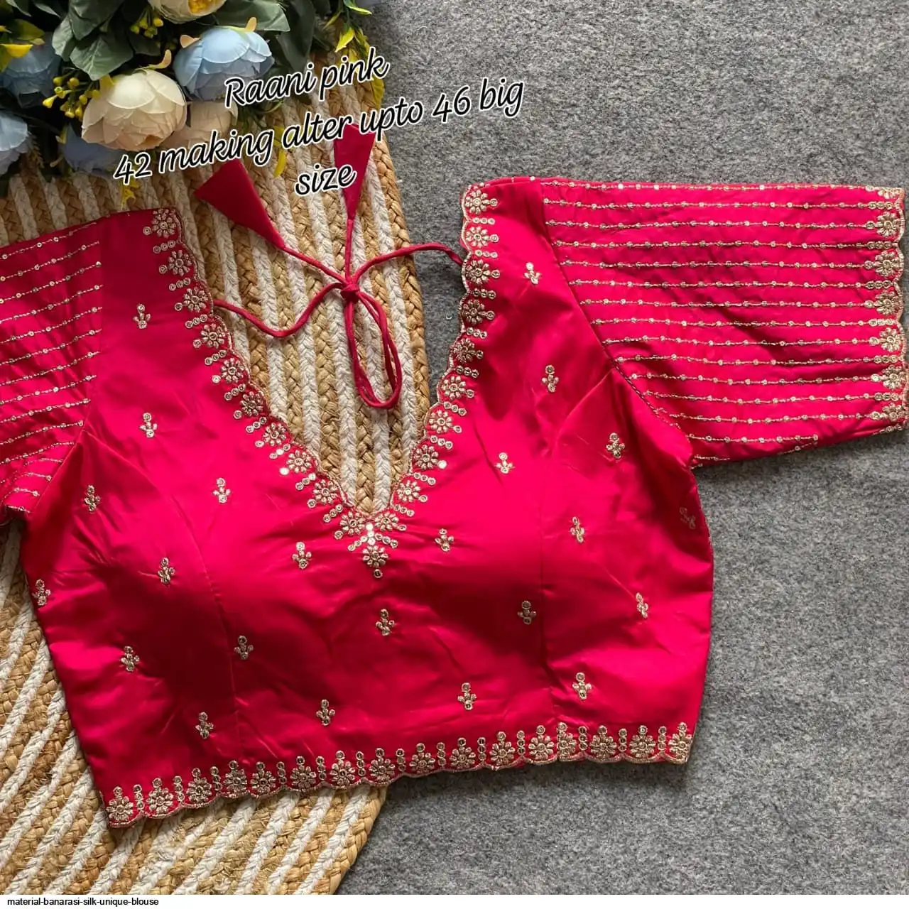 MATERIAL BANARASI SILK UNIQUE BLOUSE 2
