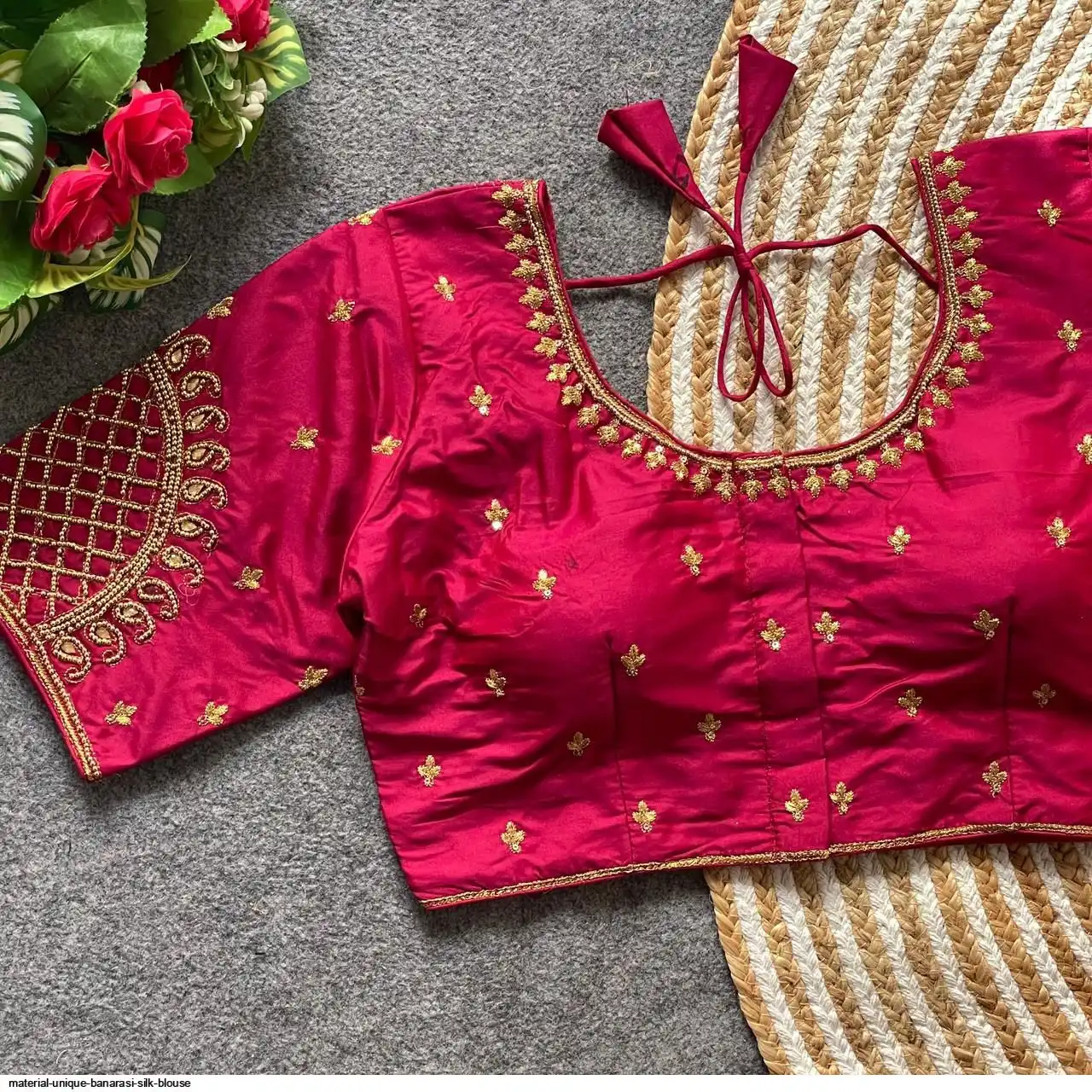 MATERIAL UNIQUE BANARASI SILK BLOUSE 6