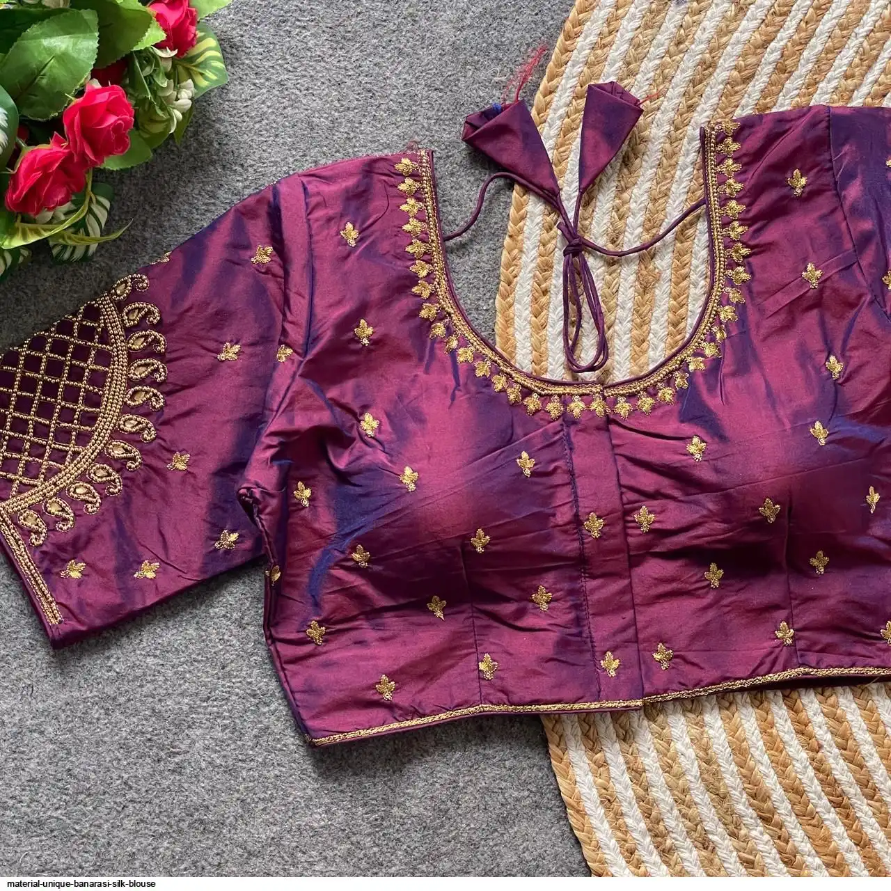 MATERIAL UNIQUE BANARASI SILK BLOUSE 5