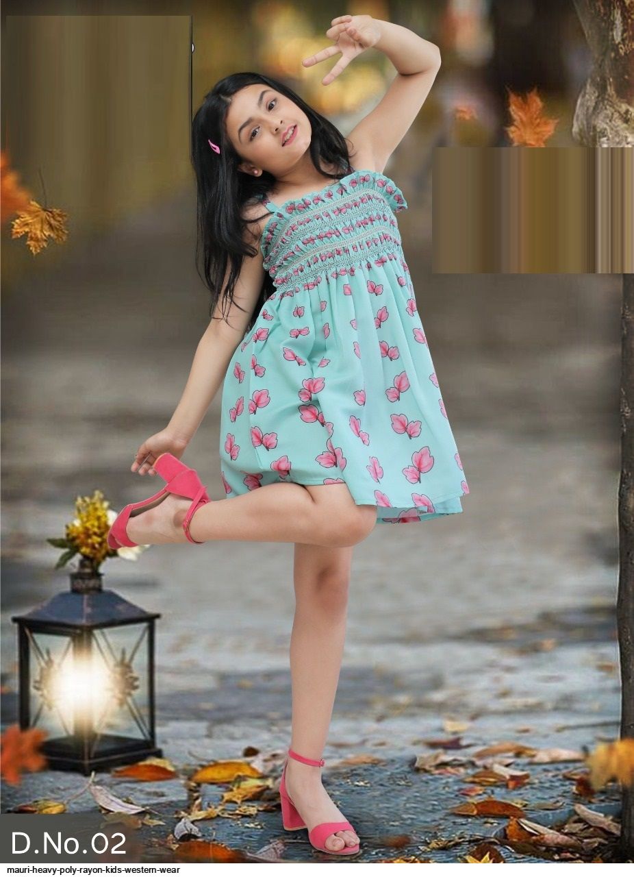 MAURI HEAVY POLY RAYON KIDS WESTERN WEAR