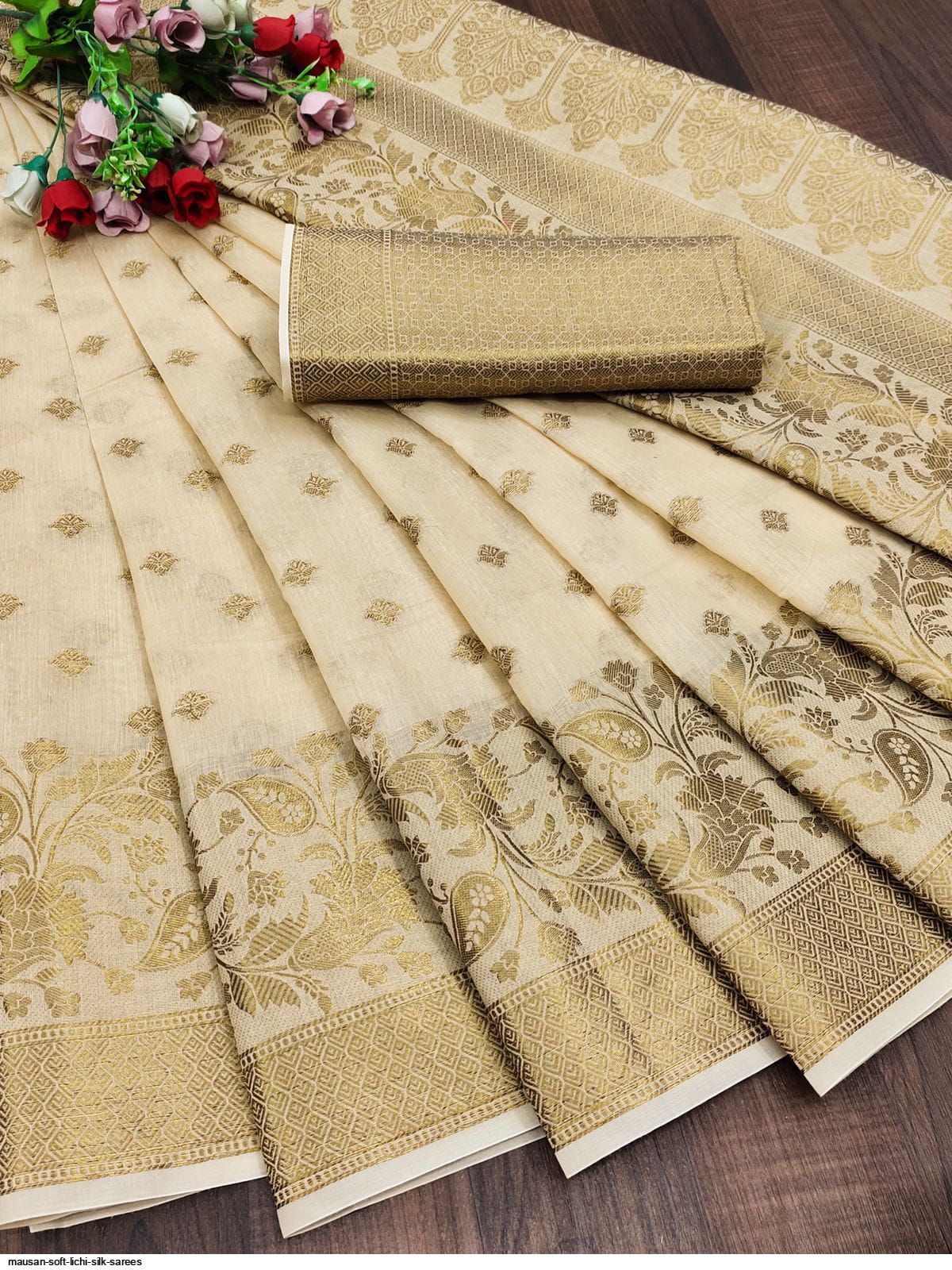 MAUSAN SOFT LICHI SILK SAREES E