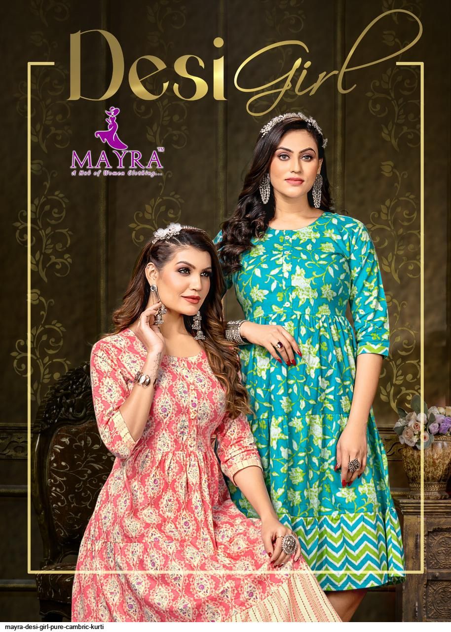 MAYRA DESI GIRL pure cambric KURTI