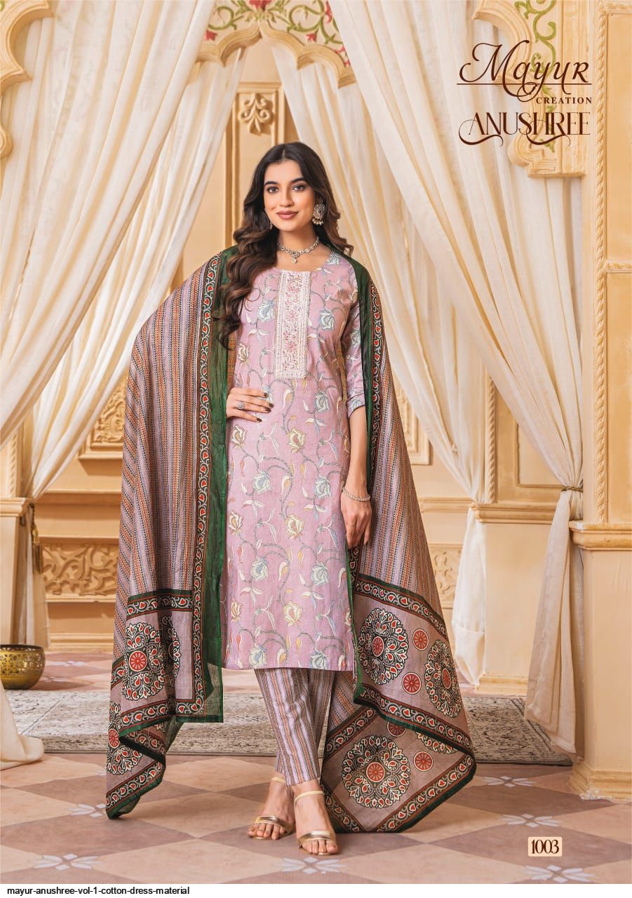 MAYUR ANUSHREE VOL 1 COTTON DRESS MATERIAL